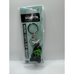 Handmade by Robots - Ghost Face‎ #006 (1.75" Micro Charm) (Fluorescent Green)